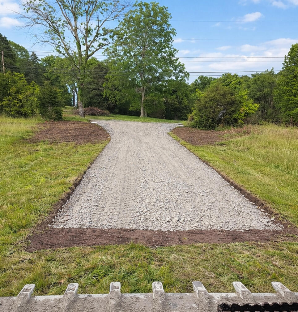 Drainage system installation at foundation